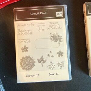 Temu Stamps and Dies Dahlia Days